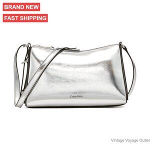 Vegan Leather Crossbody Bag with Interior Pockets for Daily Use